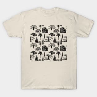 Trees in Black and White T-Shirt